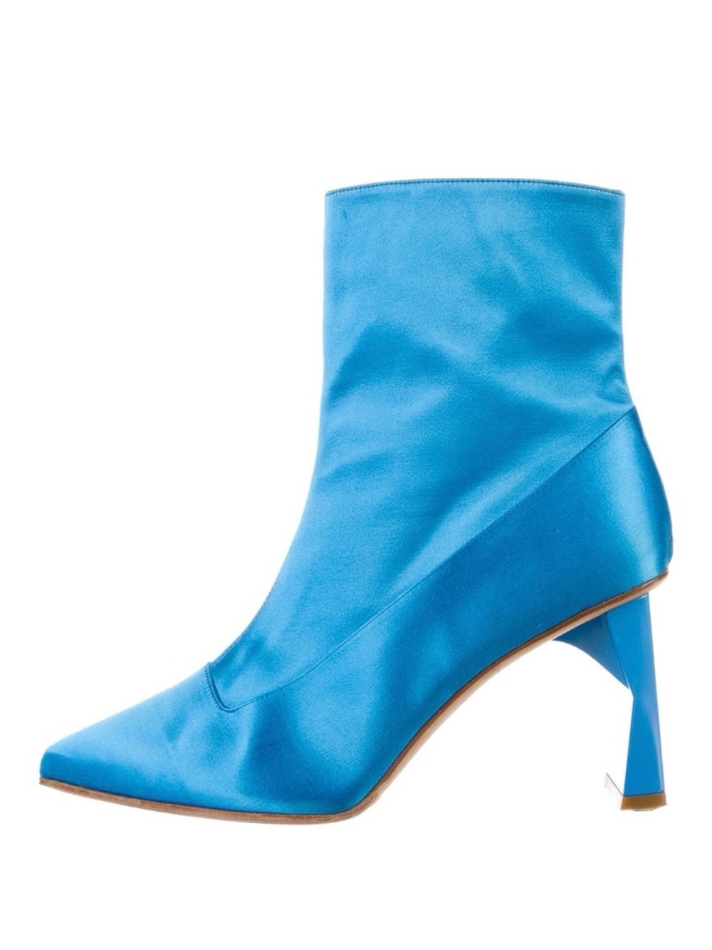 Tibi Electric Blue Pointed Toe Ankle Boots